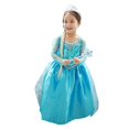 thumbnail image 1 of Elsa Robe pour Filles Enfants Robe de Princesse Reine des Neiges Halloween Cosplay Costume Fête d'Anniversaire Déguisement, 1 of 6