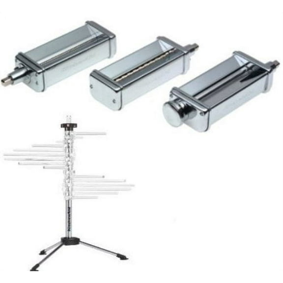 KitchenAid Pasta Roller & Cutter Attachment Set With Pasta Rack