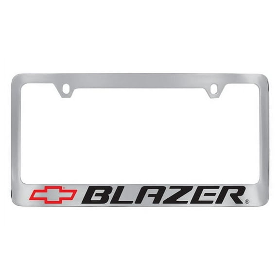 Chevrolet Blazer Red Logo (2000-2010) Chrome Plated Brass License Plate Frame