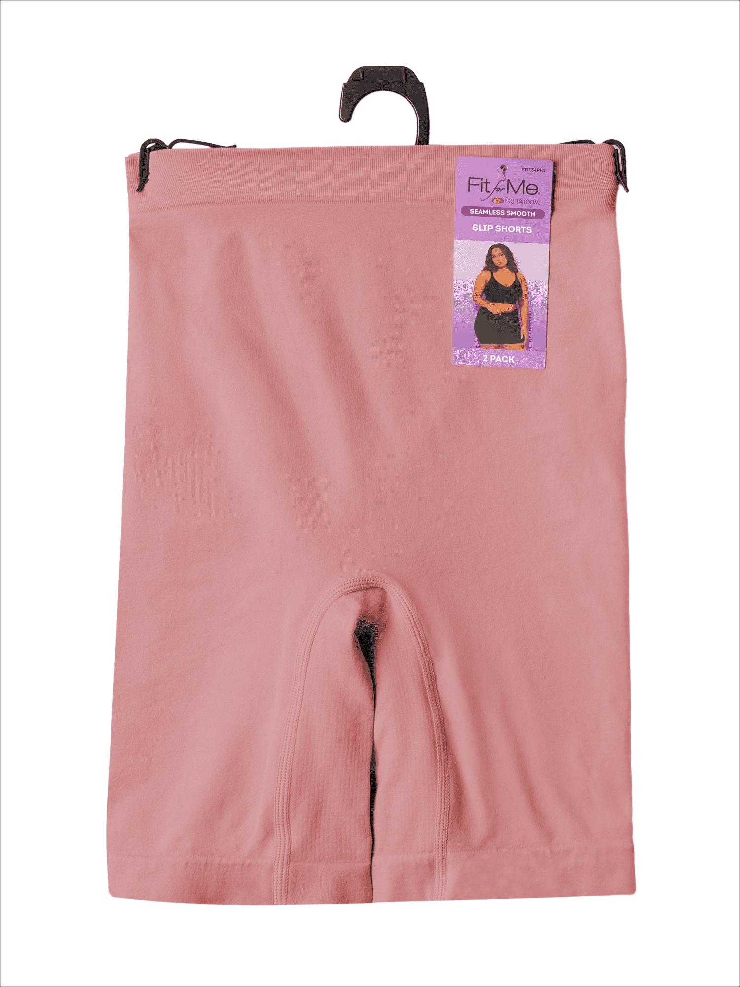 Fit for Me by Fruit of the Loom Women's Plus Size Seamless Short, 2-Pack, Sizes 1X-4X