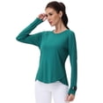 thumbnail image 4 of Camisa solar SPEXIAL para mujer, manga larga, protección UV, color verde, XS, 4 of 6