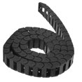 thumbnail image 1 of Black Plastic Cable Wire Carrier Drag Chain For CNC, Drag Chain Cable With End Connector Bridge Type, 10 X 20mm Internal Size, 1m Long, 1 of 8