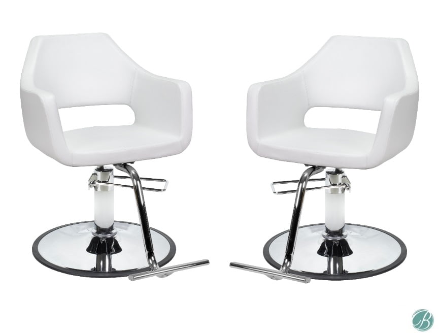 DUO RICHARDSON Salon Styling Chairs 2 WHITE Beauty Salon Furniture
