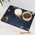 thumbnail image 3 of Dog Food Mat Nebula Cosmic Sci-fi Lovers Space Geek Star Moon Sun Rocket Absorbent Waterproof Non-Slip Pet Feeding Mat, 3 of 6
