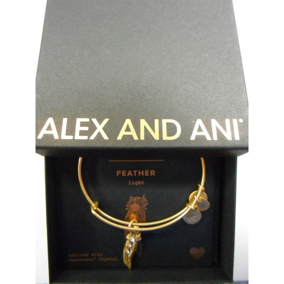 Alex and Ani Feather Charm Bangle