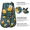 thumbnail image 2 of Yayeee Double Oven Mitt Kitchen Heat Resistant Baking 35" x7" Quilted Glove, Yellow Lemons, 2 of 6