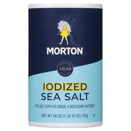2 Pack - Morton Sea Salt Iodized All-Purpose 26 oz Package May Vary