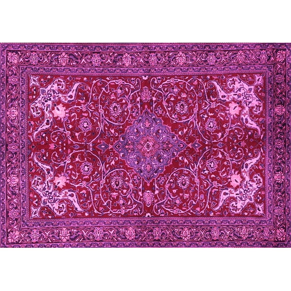 Ahgly Company Indoor Rectangle Persian Pink Traditional Area Rugs, 4' x 6'