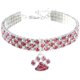 thumbnail image 1 of Pet Collar With Diamonds, Adjustable Crystal Diamond Elastic Heart Claw Pendant Wedding Cat And Dog Small Pet Necklace Jewelry,pink,medium, 1 of 3