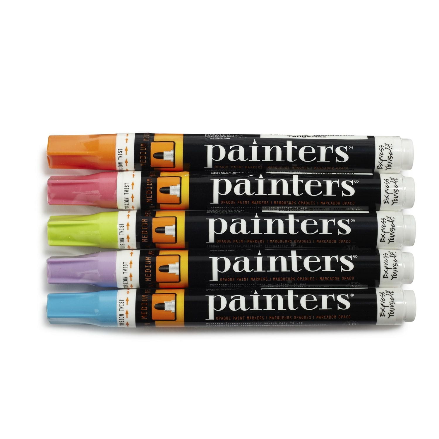 Elmer's Painters Opaque Paint Markers, Medium Point, Sherbert Swirl Colours, 5 Count