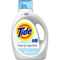 Tide Free & Gentle Liquid Laundry Detergent, 84 fl oz, 64 Loads, HE Compatible