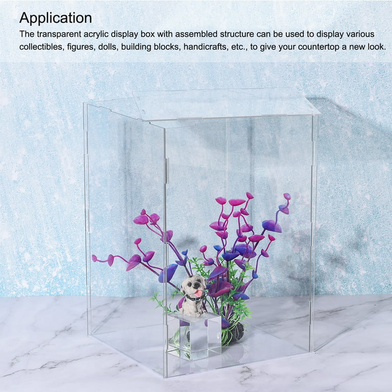 Uxcell Clear Display Case, Acrylic Box Assemble Transparent