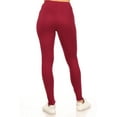 thumbnail image 5 of MOA Collection Women's Essential Full Length Leggings - Solid Color with Elastic Waistband, 5 of 6