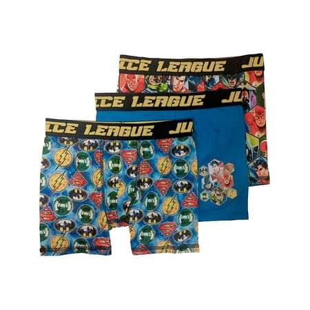 Boys 3pc Justice League Boxer Briefs Green Lantern & Batman Boxer Shorts Set M
