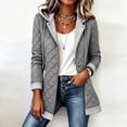 thumbnail image 5 of Ihhxva Plus Size Women's Hooded Quilted Jacket, Snap Front Mid-Length Coat with Detachable Hood and Pockets, Long Sleeve Casual Outerwear S - 3XL, 5 of 8