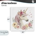 thumbnail image 4 of Stupell Industries Contemporary Unicorn with Floral Wreath Canvas Art, 30 x 30, by Creative Studio, 4 of 8
