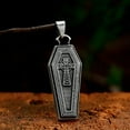 thumbnail image 2 of K-KED Punk Style Hip-hop Stainless Steel Vampire Coffin Cross Pendant Necklace Chain-default, 2 of 5