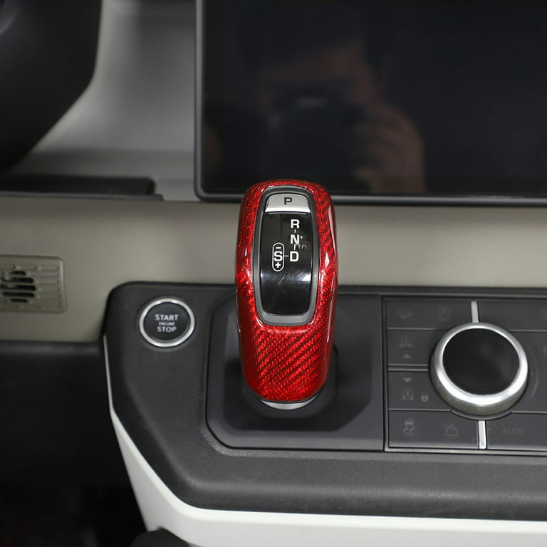 For Land Rover Defender 2020-2023 Red Carbon Fiber Gear Lever