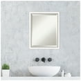 thumbnail image 5 of Amanti Art Morgan White Silver Beveled Wood Bathroom Wall Mirror, 5 of 10