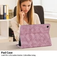 thumbnail image 3 of for Samsung Galaxy Tab A8 10.5 inch Release 2022 (SM-X200/SM-X205) Case, Rhombus Grid Pattern Multiple Viewing Angles Stand Slim Folio Cover (Pink), 3 of 7