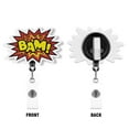 thumbnail image 2 of WIRESTER Set 2pcs Design Acrylic Key Card Holder Belt Clip Reel Id Badge Retractable - Bam! & Pow!, 2 of 6