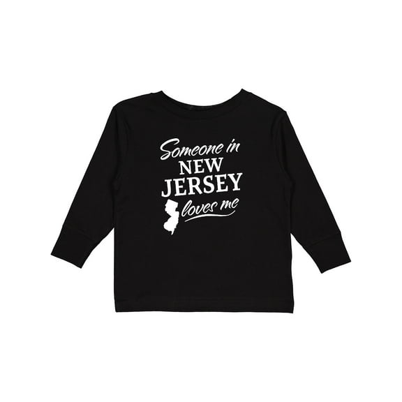 Inktastic Someone in New Jersey Loves Me Boys or Girls Long Sleeve Toddler T-Shirt