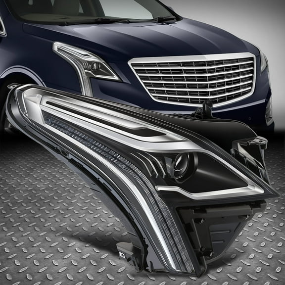 NUVISION for 17-20 Cadillac XT5 OE Style Passenger Right Side LED DRL Projector Headlight