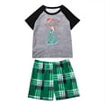 thumbnail image 2 of Awdenio Kids Christmas Pajamas for Family Xmas Matching Sets Short Sleeve Shirts and Plaid shorts Santa Christmas Tree Sleepwear Two-piece Sets, 2 of 6