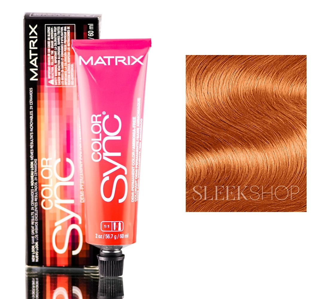 Matrix Color Sync Hair Color Demi Permanent Haircolor 7cc Dark Blonde Copper Copper Walmart Com