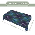 thumbnail image 2 of Douglas Tartan Fabric Texture Diagonal Rectangular Tablecloth 55"x70" with Lace Edge, Washable Durable Table Cover for Dining, Indoor Outdoor Home Restaurant Decor, 2 of 5