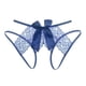 thumbnail image 1 of Gibobby Lencería de encaje Día de San Valentín Bragas sexys transparentes con abertura de encaje sin costuras para mujer Bragas con de cintura(Azul, G), 1 of 2