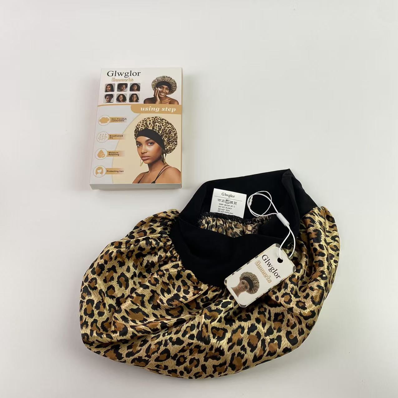 Glwglor Bonnets,Silk Bonnet for Men Women Hair Bonnet for Sleeping,High Elasticity Wide Soft Band Sleep Cap