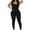 Black, variant on Fengqque Jumpers for Women with Overalls Casual Jumpsuits Plus Size Summer Sleeveless Backless Waist Closing Jumpsuit Solid Color High Waist Tight Sports Yoga Jumpsuit