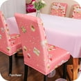 thumbnail image 3 of Chair Covers for Dining Chairs Set of 4,Birthday Party Pink Stretch Dining Room Chair Cover Kitchen Parsons Chair Slipcovers (Pack of 4, Birthday Party Pink), 3 of 6