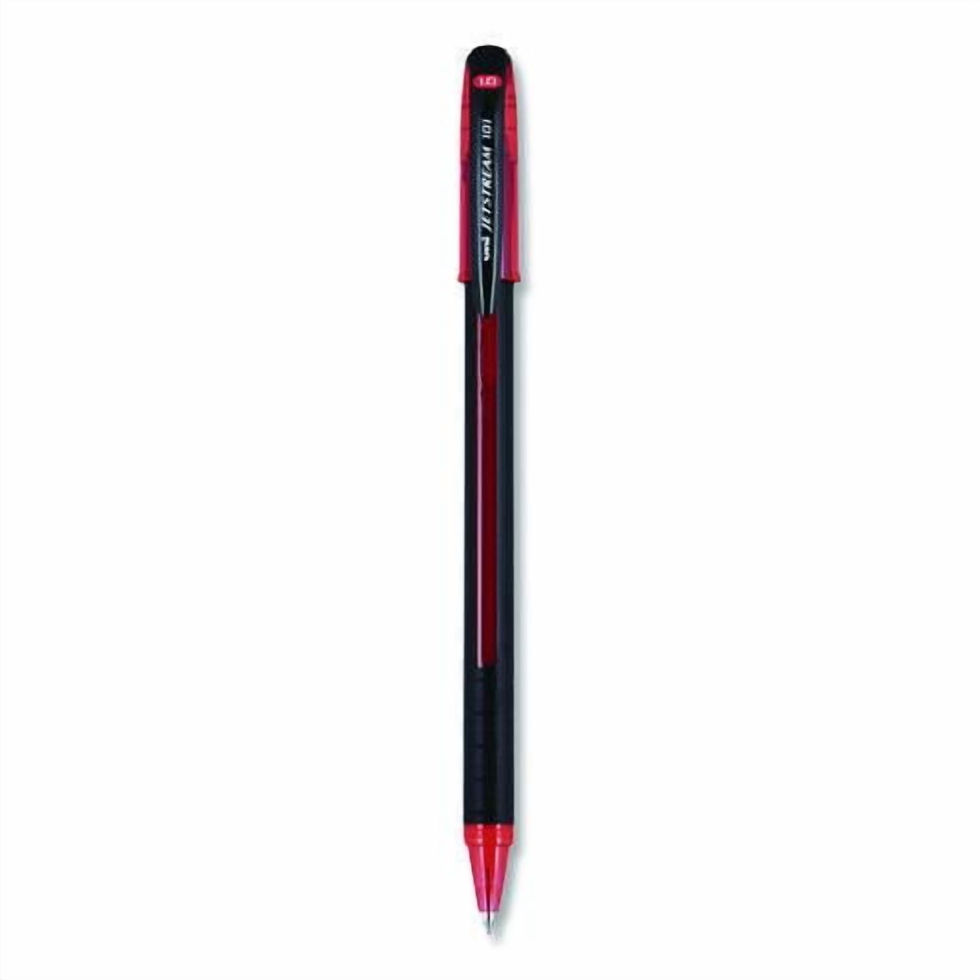 Jetstream 101 Hybrid Gel Pen, Stick, Bold 1 mm, Red Ink, Black/Red Barrel, Dozen | Bundle of 2