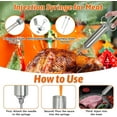 kathson Stainless Steel Turkey Injection Kit Meat Injectors Syringe for