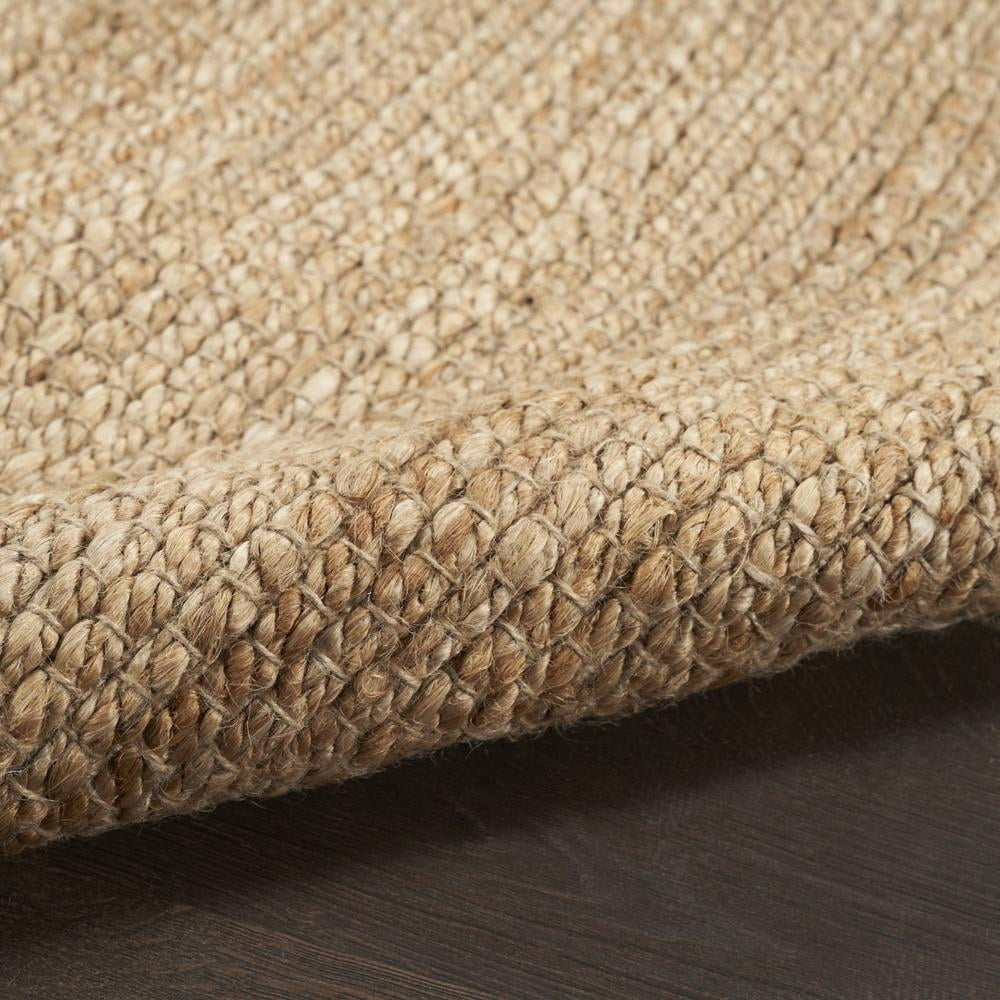 Nourison Natural Jute Solid Natural 4' x 6' Area Rug (4x6)