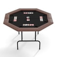 thumbnail image 1 of 8-Player Octagon Poker Table with Foldable Legs & Cup Holders, 1 of 8