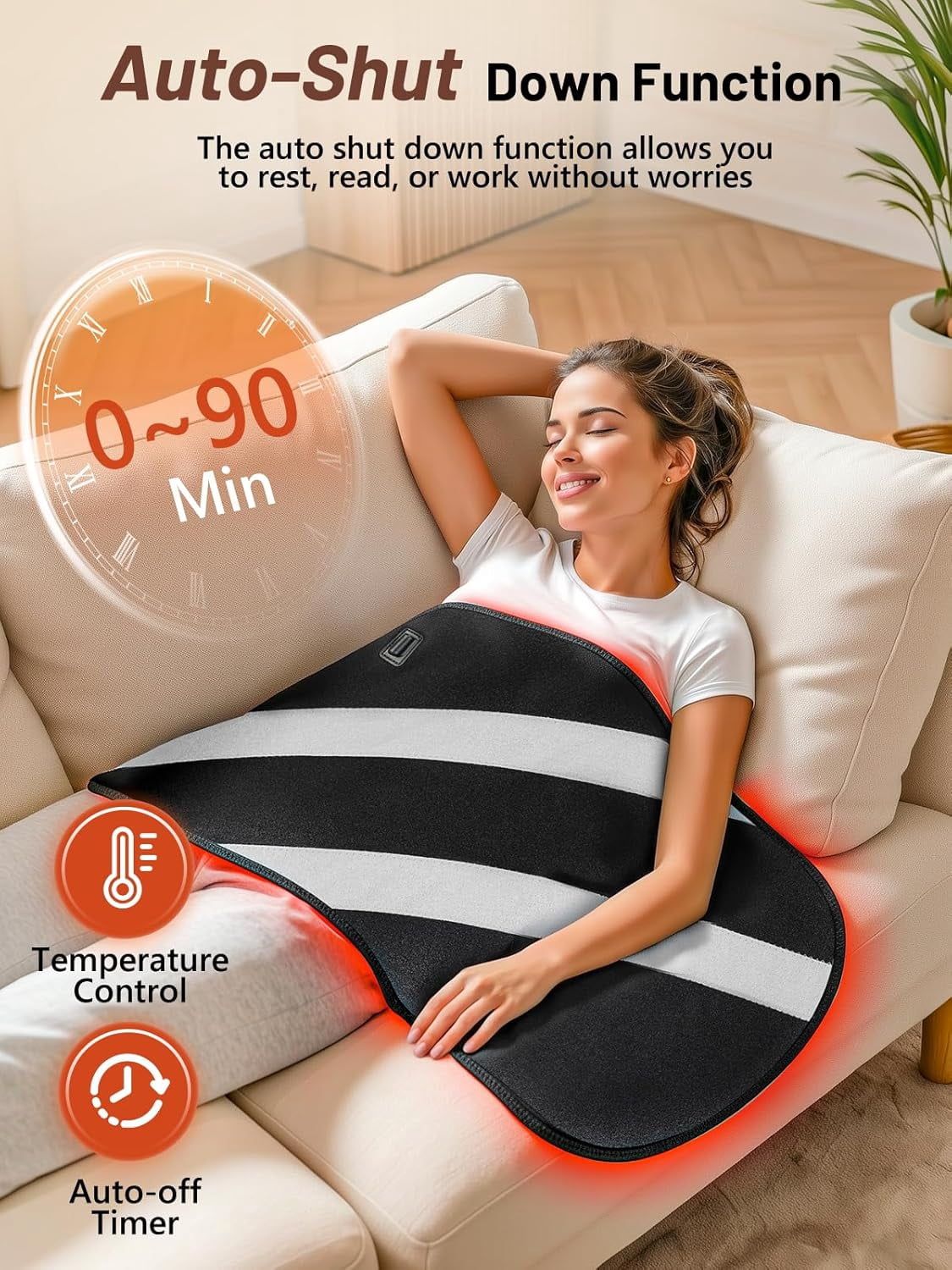 35.4" x 17" Red Light Therapy Mat for Body, 500 LEDs Near Infrared Light Therapy Pad with 90Min Timer, 660nm & 850nm Home Red Light Therapy Blanket for Whole Body Relief, Mood Boost & Sleep Promotion
