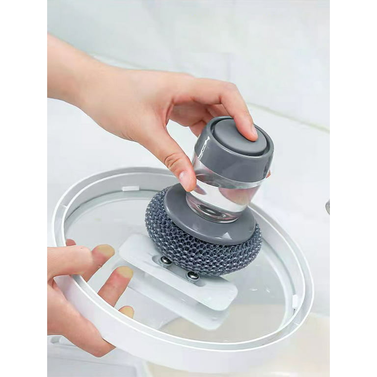 Kitchen Scrub Brush Stainless Steel with Non Slip Handle Easy to Use Dish  Brush Kitchen Cleaning Brush for Cleaning Dishes Pans - AliExpress