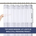 thumbnail image 3 of Haperlare 72"W x 84"L Extra Long Shower Curtain with Snap-in Fabric Liner Set Heavy Weigh Water Resistant, White, 3 of 7