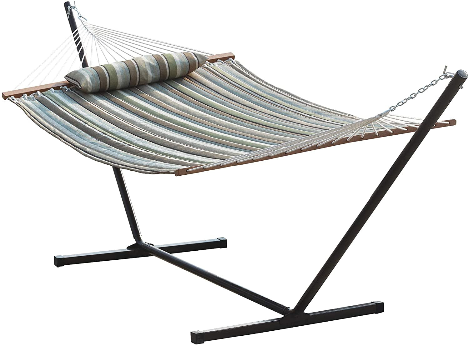 Lazy Daze Hammocks 12 Feet Steel Hammock Stand with Quilted Fabric
