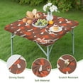 thumbnail image 4 of Waterproof Squre Tablecloth Fitted with Elastic Edge, Vintage Mushroom and Woodland Mushroom Prints, Durable Vinyl with Backing for Indoor and Outdoor Use, 4 of 6