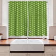 thumbnail image 2 of Ambesonne Floral Kitchen Curtains, Vertical Stripes with Leaves, 55"x45", Lime Green and White, 2 of 3