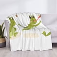 thumbnail image 3 of Zufioo Hunting Frog Print Horizontal Flannel Blanket, Anti-wrinkle, Anti-shrinkage, Anti-allergic Plush Blanket, Household Items Suitable for Bedroom-40"x30", 3 of 6