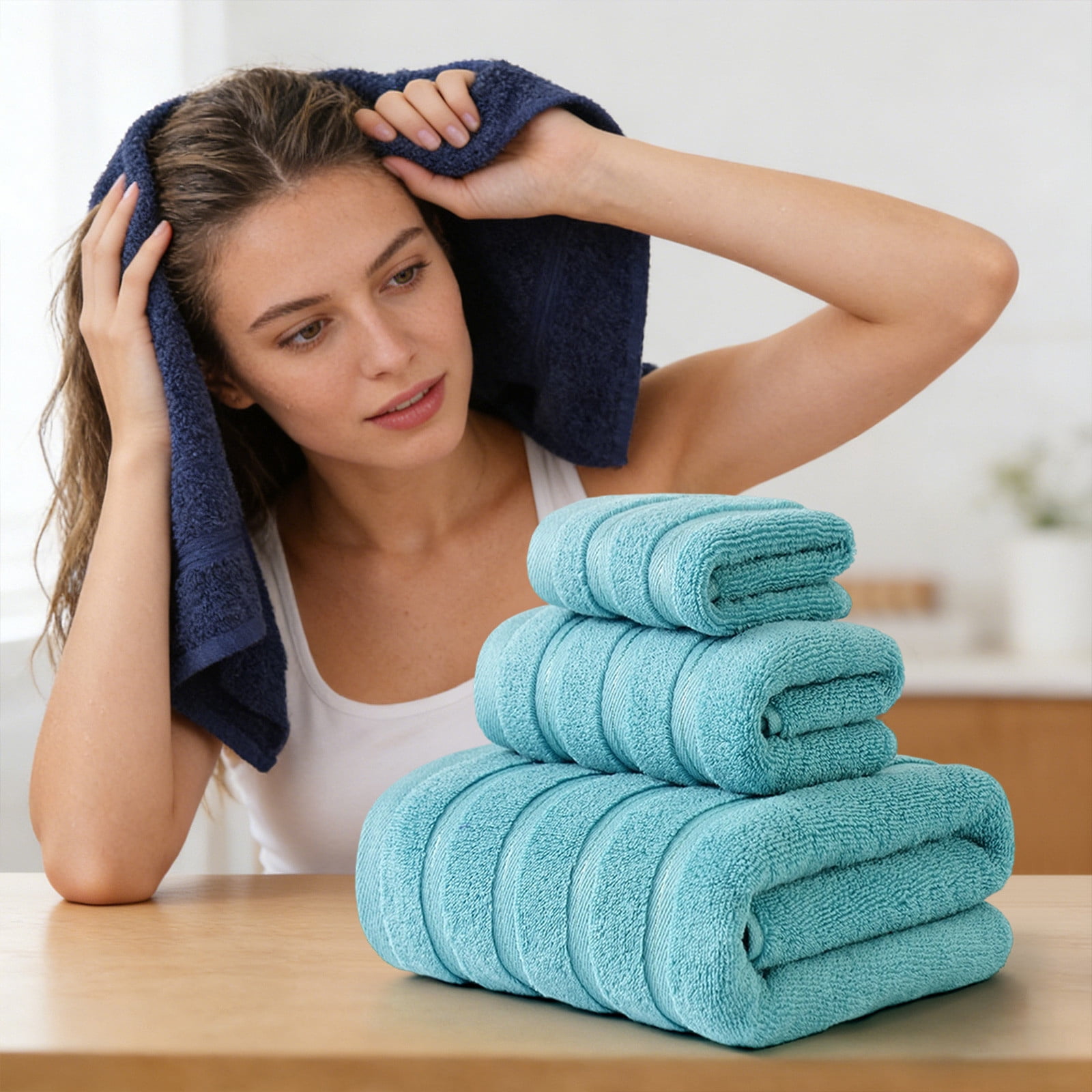 Onuia Bath Towel, 3 Packs Cotton Luxury Towels, Ultrasoft Large Size Bath Bundle, Premium Soft & Absorbent, 55x27 in Quick Dry Spa Towel for Bathroom,Hotel Collection