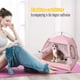 thumbnail image 2 of Tienda de campaña interior de princesa para gatos, casa para mascotas, perro, flores bonitas, cueva, nido, cama, tienda portátil para perros (longitud: 48x48x46cm/18,8x18,8x18 pulgadas, color polen) TUNC Sencillez, 2 of 4