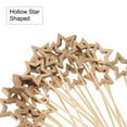 thumbnail image 4 of Bamboo Cocktail Toothpicks Hollow Star Shaped Drink Pick Skewer 100Pack, Gold, 4 of 7