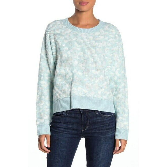 John & Jenn NORDSTROM Size S Leopard Print Dolman Sleeve Sweater blue $60