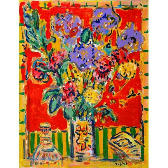 Marmont Hill "Irises" by Wayne Ensrud Painting Print on Canvas